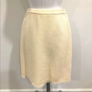 Banana Republic Wool Pencil Skirt Raw Trim